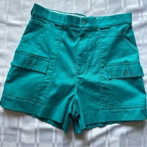 SportiF Teal Blue Vintage Cargo Shorts